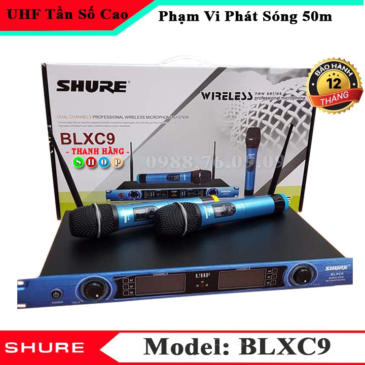 Micro không dây hát karaoke SHURE BLXC9 - Micro không dây hát karaoke chống hú rất tốt