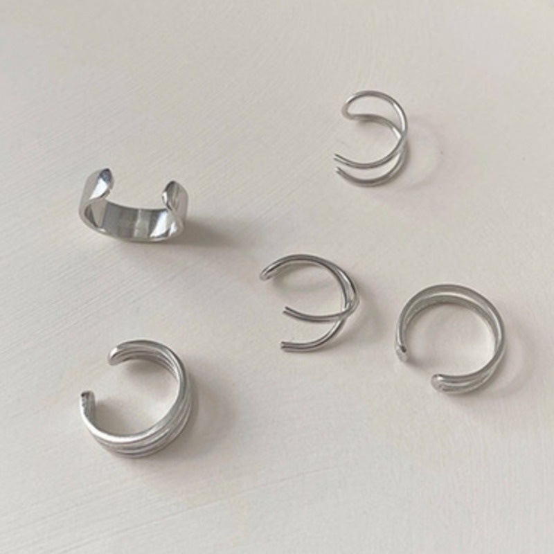 Bông Tai Dạng Kẹp Không Xỏ Phong Cách Retro Hàn Quốc