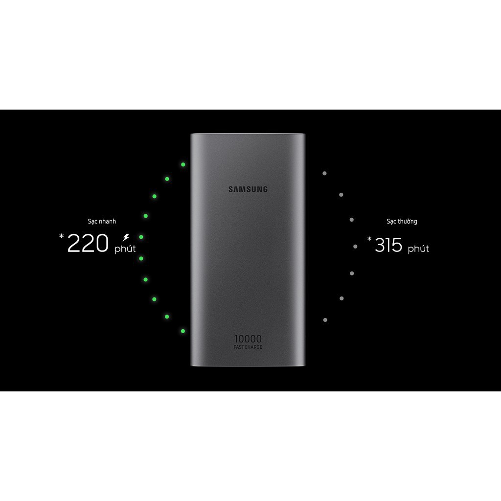 Sạc dự phòng Samsung Fast charger 10.000mAh Type-C sạc nhanh vỏ nguyên khối - Bảo hành hàng chính hãng