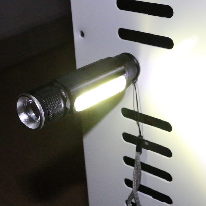 Đèn pin nhật bản - Đèn pin mini đa năng bóng Q5L siêu sáng có đèn trên thân - Chế độ sạc USB Zoom LED - cầm tay ,gắn xe