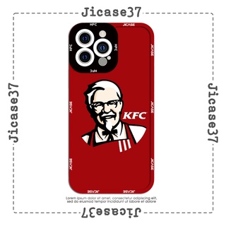 Ốp lưng iphone và samsung xiaomi oppo cạnh vuông Jicase KFC đỏ hiphop 