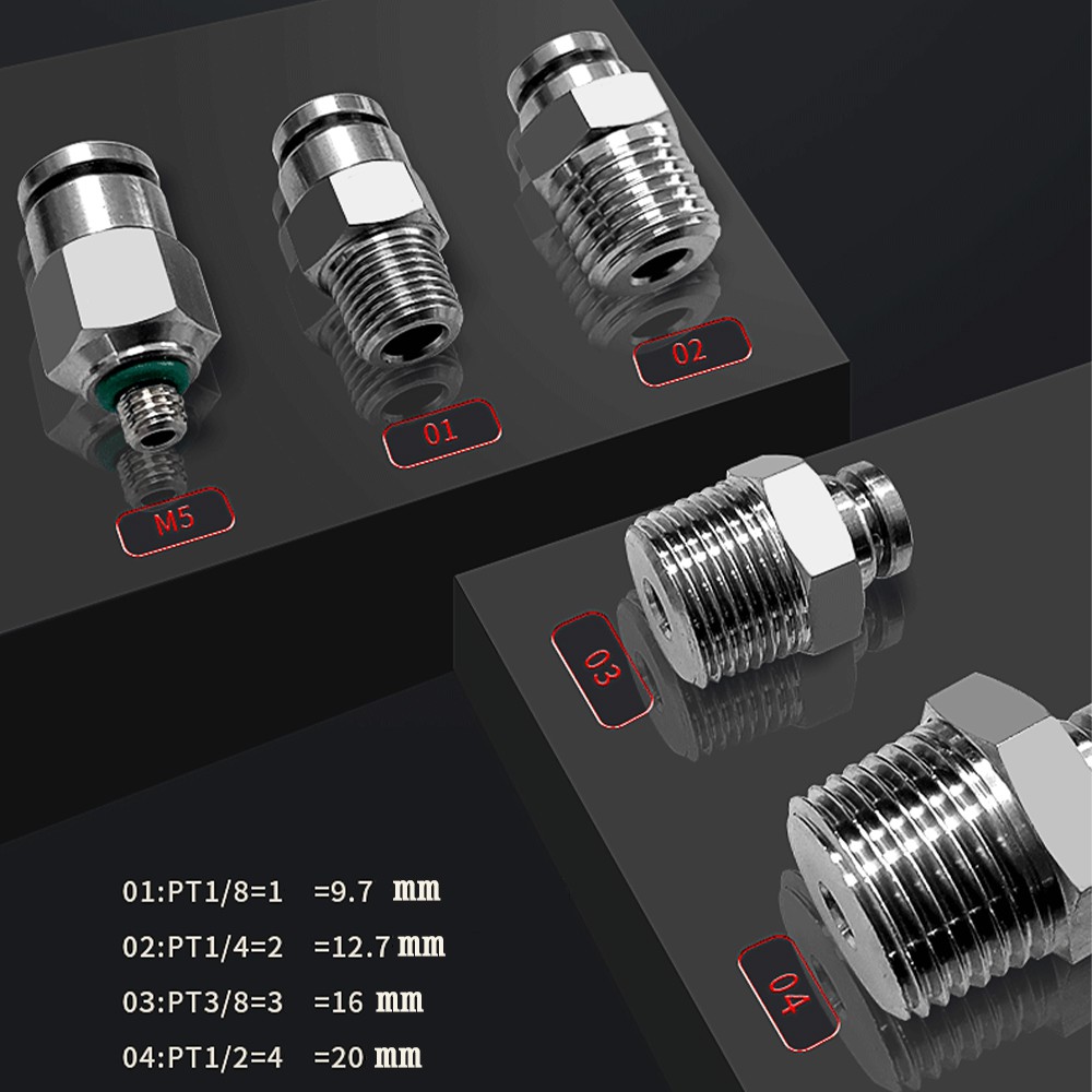 Đầu nối dây dẫn đường ống tiêu chuẩn tháo lắp nhanh chóng 1/8"1/4" 3/8"1/2" BSP