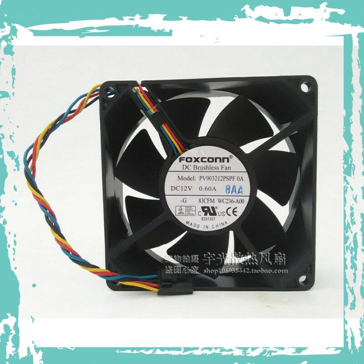 FAN001 0.6A-Quạt làm mát bể cá thuy sinh, lioa, máy móc vuông 9cm dòng điện 12V- quạt foxconn sịn
