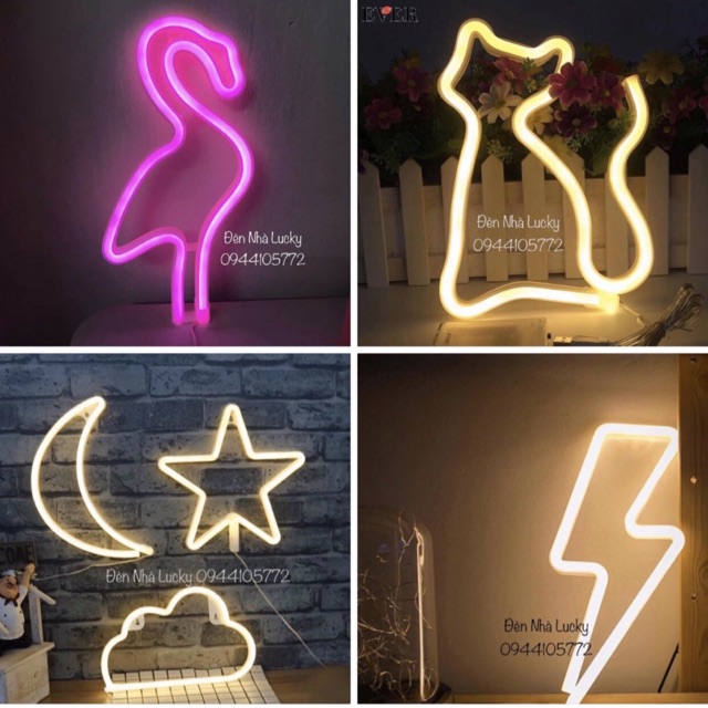 Đèn Neon Light trang trí phòng ngủ cực dễ thương
