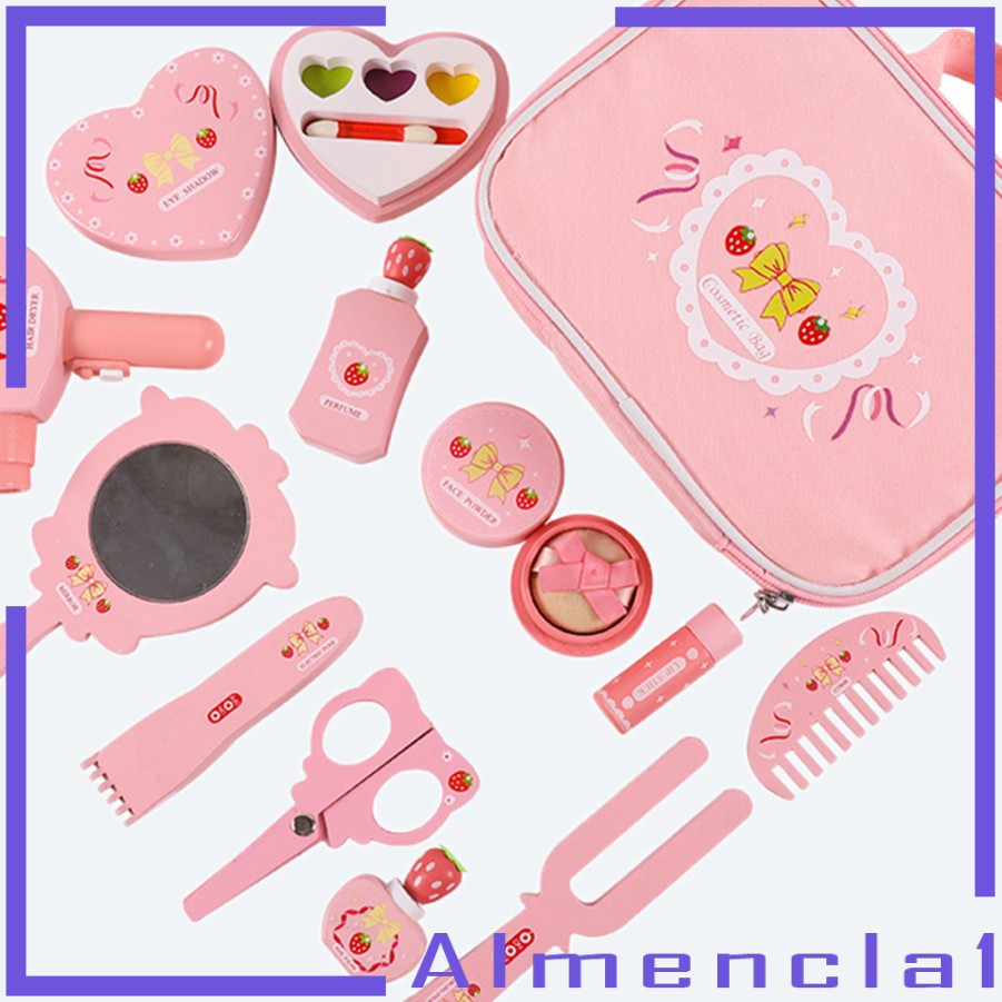 Bộ Đồ Chơi Trang Điểm 12 Món Bằng Gỗ Almencla1 Cho Bé Gái