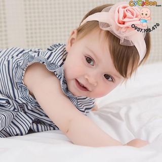 Băng Đô Cho Bé Bông Hồng Cuốn Màu Da !
