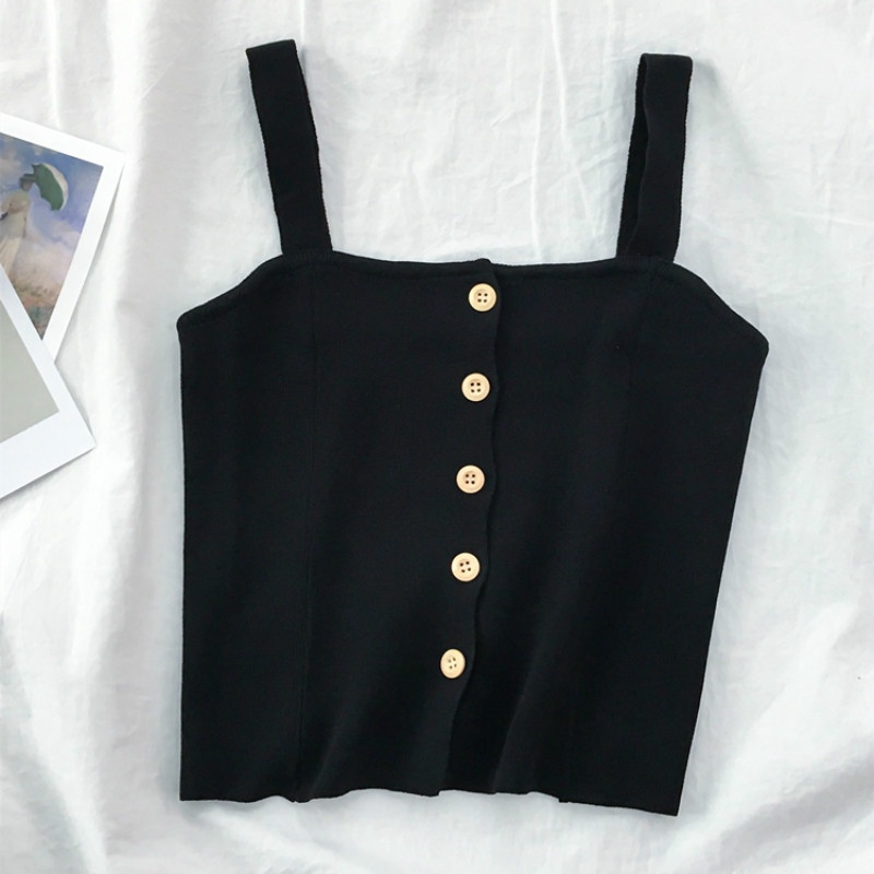 Áo 2 dây IELGY dệt kim phong cách thời trang quyến rũ cho nữ