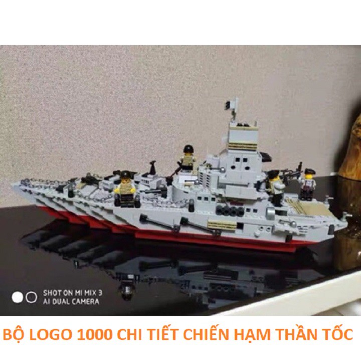 [Bộ xếp hình 1000 CHI TIẾT] BỘ ĐỒ CHƠI XẾP HÌNH LEGO TÀU CHIÊN ,  CHIẾN HẠM THẦN TỐC