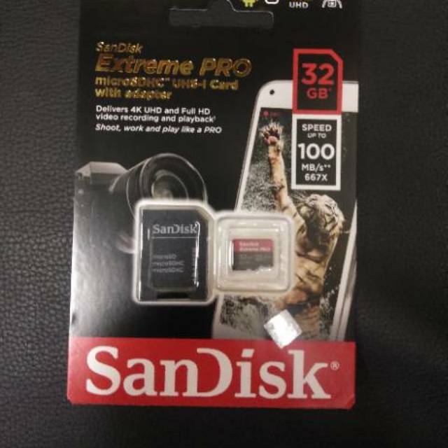 Thẻ Nhớ Sandisk Extreme Pro Micro Sd 32gb 100mb /