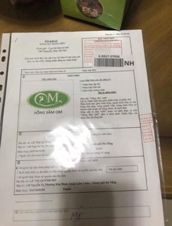 Tăng Cân Hồng Sâm Qm ( chech mã vạch + tem mới phản quang y hình )