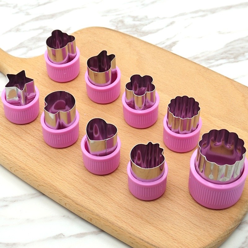 Bộ Khuôn In Tỉa Rau Củ Quả 8 Món Inox Cao Cấp Không Rỉ