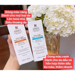 [Có Sẵn - Fullbox 60ML] Kem Chống Nắng Kiehl’s Ultra Light Daily UV Defense Sunscreen (KCN Kiehls)