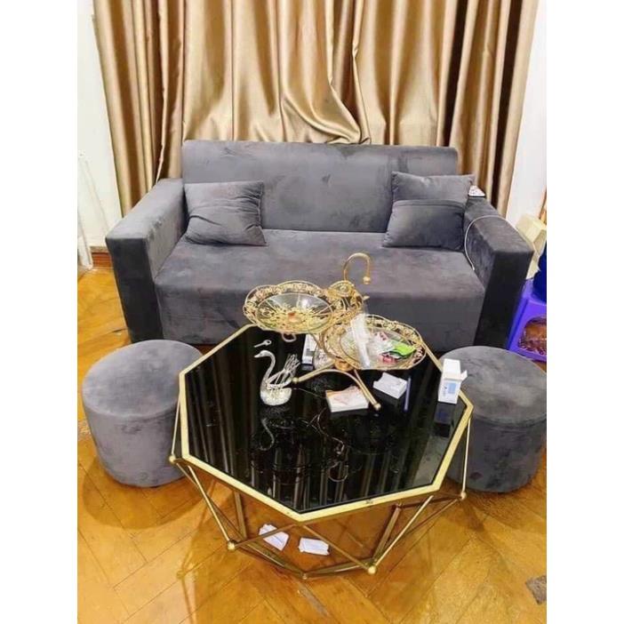 Ảnh thật kèm video sofa văng tay vuông nỉ nhập Hàn giá siêu rẻ, sofa đẹp - sofa nỉ