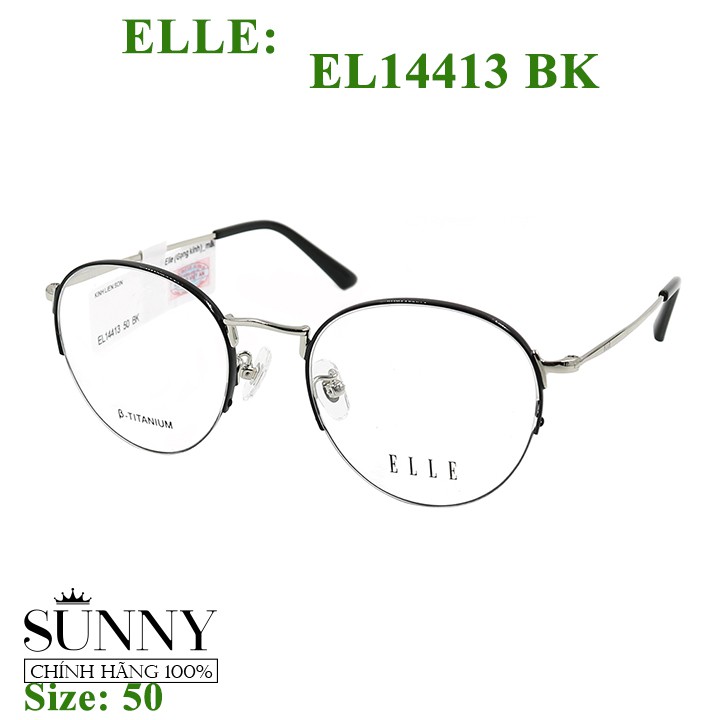 Gọng kính thời trang Elle EL14413 chính hãng, bảo hành toàn quốc