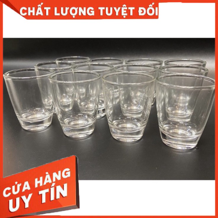 Set 12 chén uống rượu mắt trâu bằng thuỷ tinh