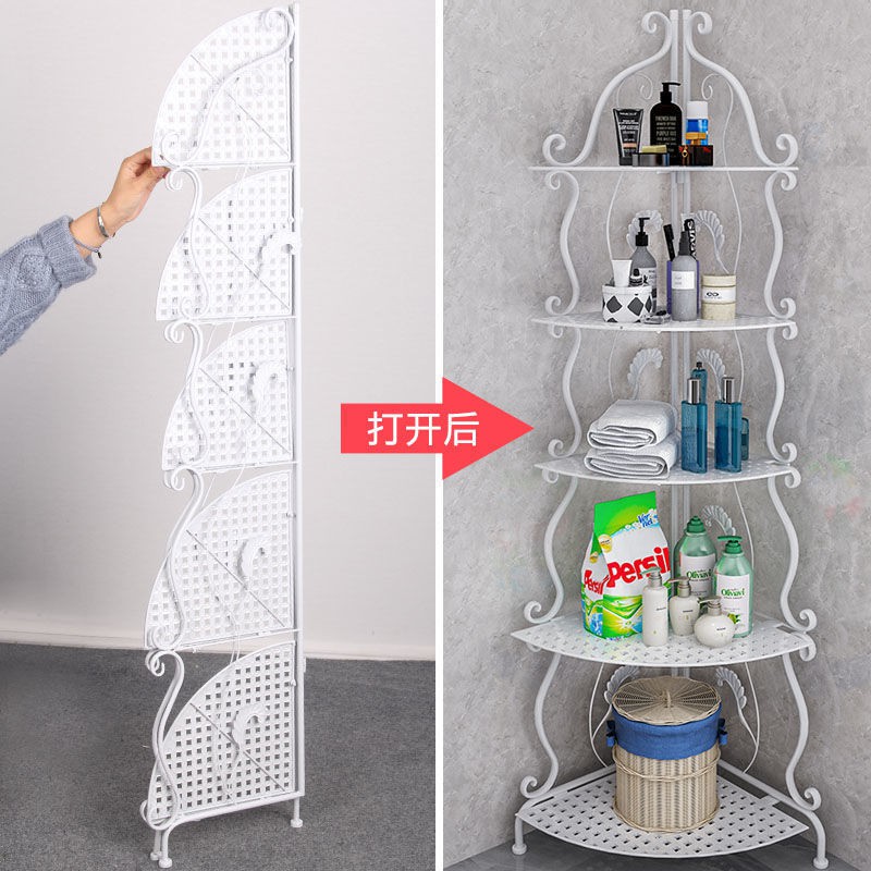 Kệ phòng tắm chậu rửa nhà vệ sinh đặt sàn tắm, để đồ bằng sắt rèn, khe bếp | BigBuy360 - bigbuy360.vn