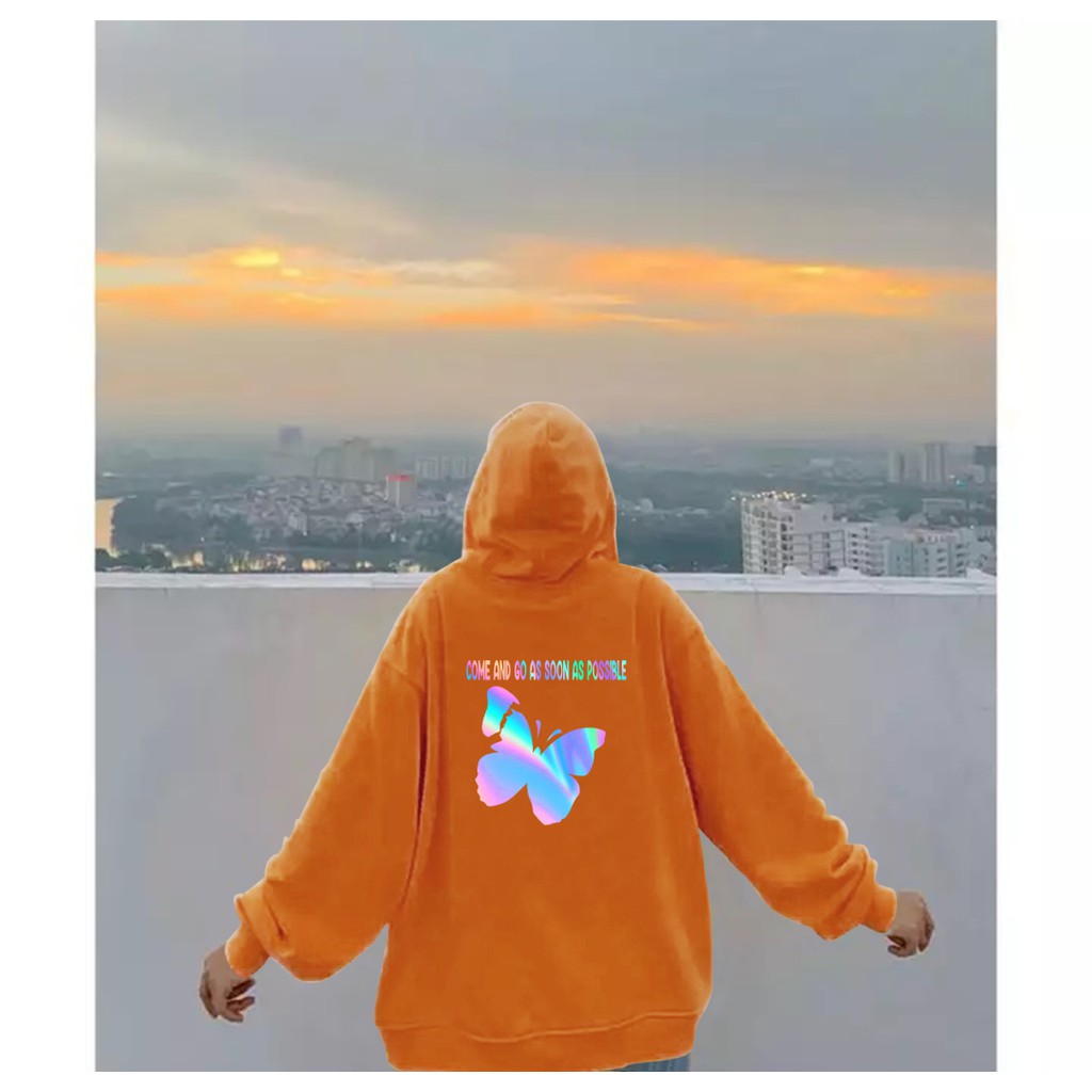 ÁO HOODIE PHẢN QUANG CON BƯỚM NAM NỮ [ FREESHIP ] FORM RỘNG CHÍNH HÃNG - NINH DUY STORE