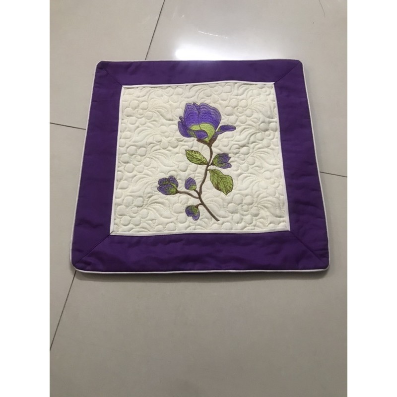 1 chiếc vỏ gối vuông satin thêu | BigBuy360 - bigbuy360.vn
