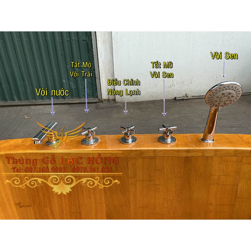 Bồn Tắm Gỗ Pơ Mu Massage Cao Cấp | BigBuy360 - bigbuy360.vn