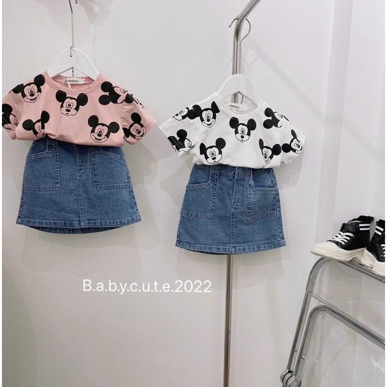 SET PHÔNG M.ICK.EY + CHÂN VÁY BÒ SIÊU HOT CHO BÉ