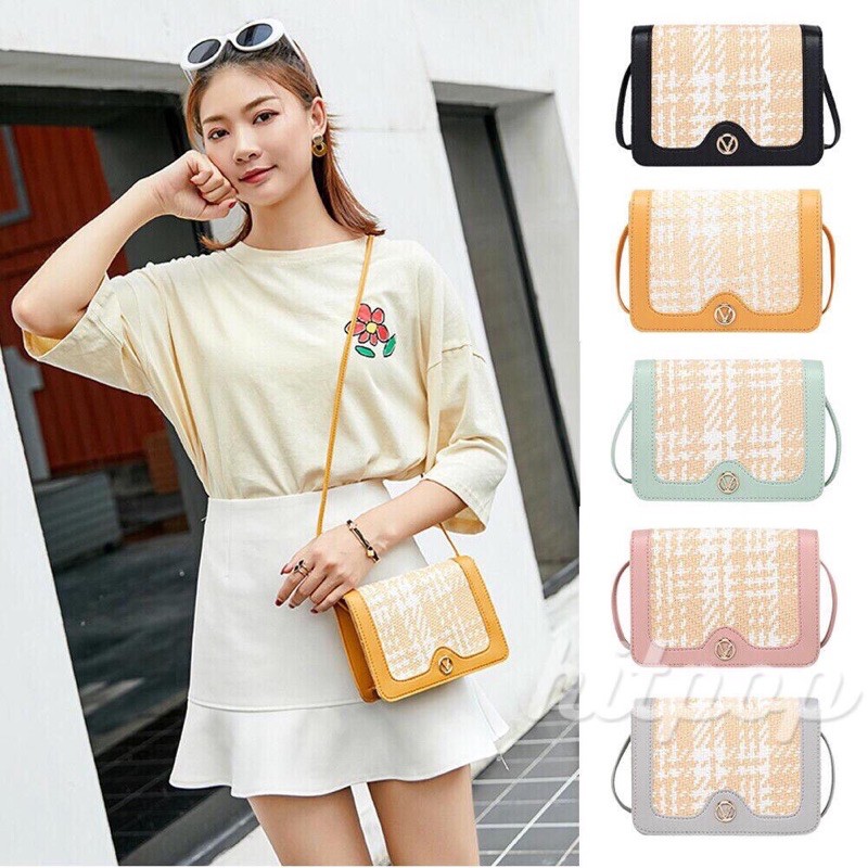 (Lẻ = Sỉ) Túi Xách Quảng Châu Đan Lác Cực Xinh Túi đeo chéo túi xách nữ mini Ulzzang