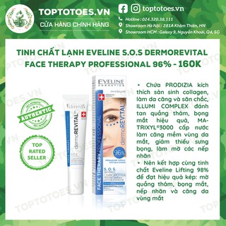 Tinh chất lạnh Eveline S.O.S dermoREVITAL Face Therapy Professional 96% mờ thâm, giảm sưng bọng mắt
