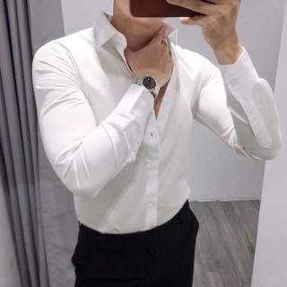 Sơ mi hộp xịn Hàn Quốc trơn lụa nến, không nhăn, không bai màu, mềm mịn mát
