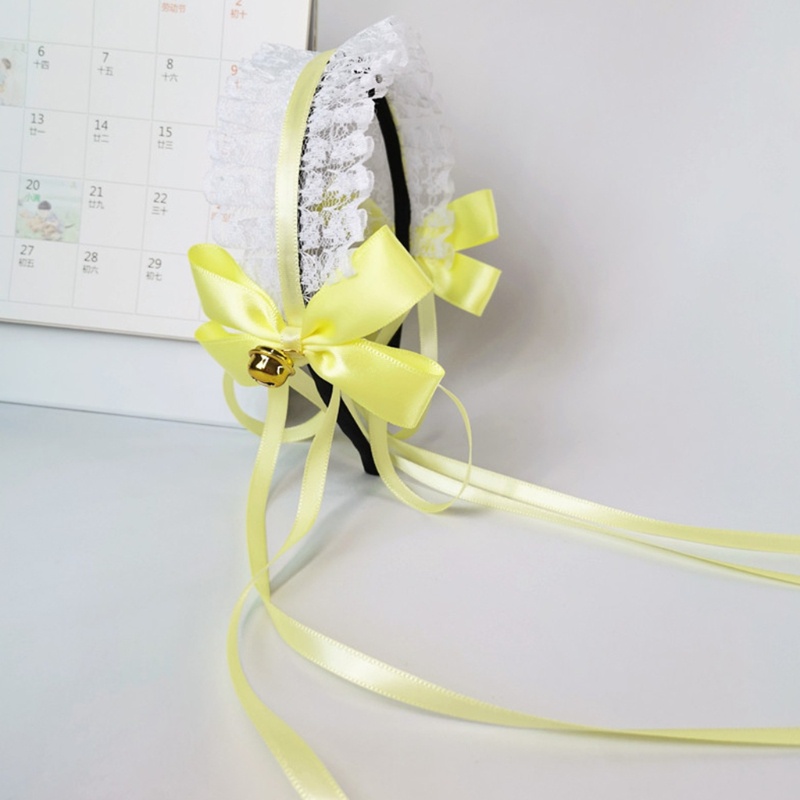 Băng Đô Ren Đính Chuông Dài Phong Cách Steampunk Lolita