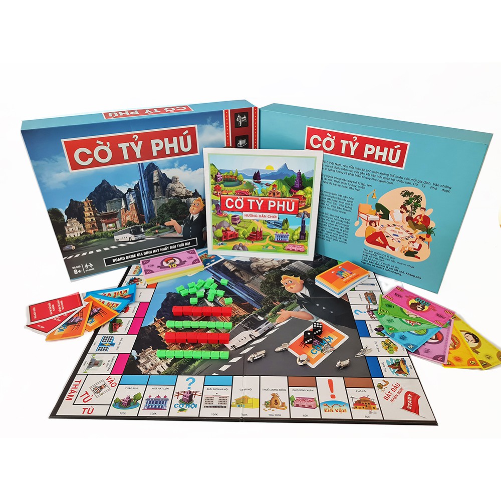 Đồ chơi Cờ Tỉ Phú Monopoly phiên bản Việt hóa 2 - 6 người chơi [GIÁ RẺ - HẤP DẪN - CẢ GIA ĐÌNH CÙNG CHƠI]