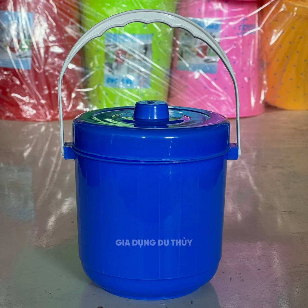 Cà mên nhựa đựng cơm, đựng cháo chất liệu nhựa PE dẻo không vỡ của gia dụng du thủy