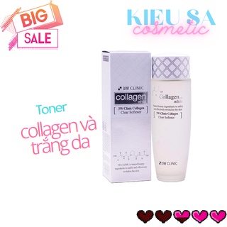 Nước Hoa Hồng Làm Trắng Da 3W Clinic Collagen Clear Softener 150ml