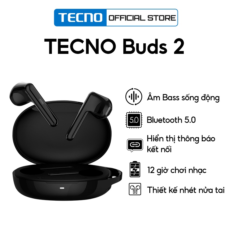 Tai Nghe Bluetooth TECNO TWS Earphone BUDS 2 - Hàng Chính Hãng