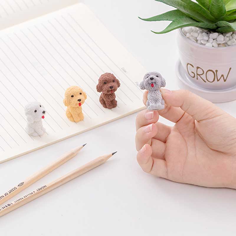 Tẩy xóa hình dạng chú cún đáng yêu cho học sinh