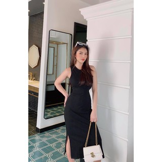 Đầm Body Thun Gân Xẻ Tà