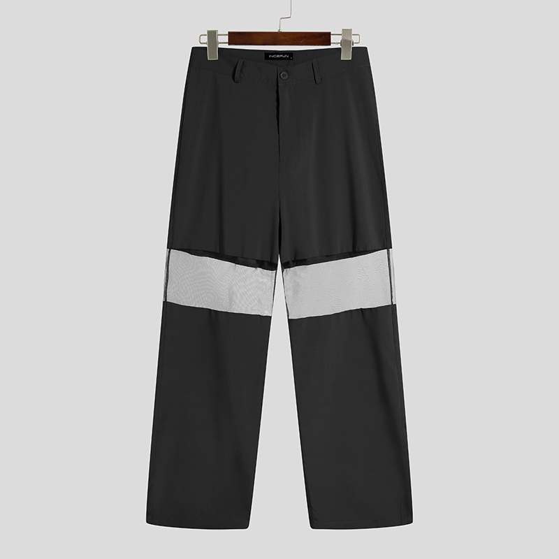 Quần Dài Dáng Rộng Phối Lưới Trong Suốt Cá Tính Cho Nam