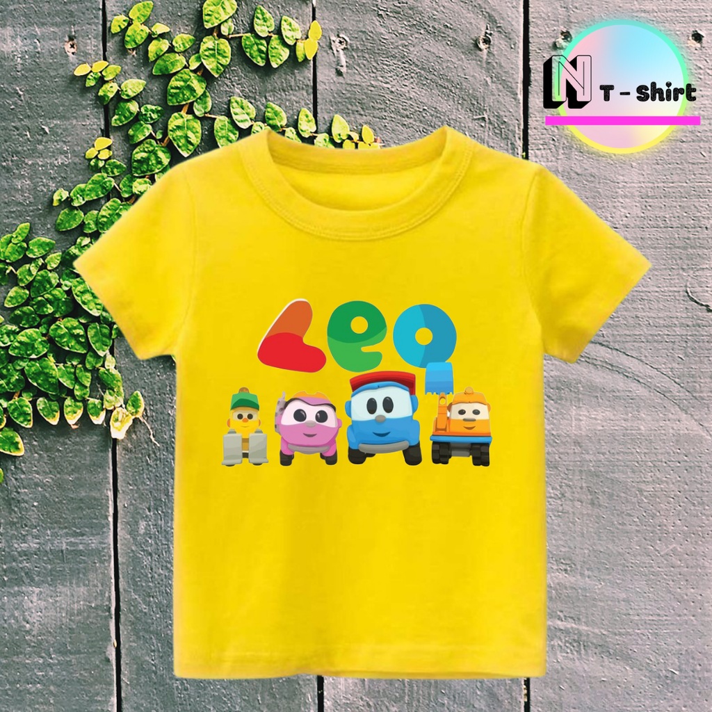 Áo thun cho bé trai,bé gái 💖Họa tiết Hoạt Hình LEO THE TRUCK siêu dễ thương💖 Áo cotton mềm mát mịn thấm hút mồ hôi💖05