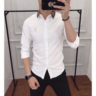 Sơ mi Quảng Châu thêu hoa văn bao chất