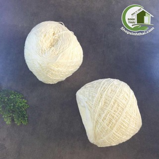 Chỉ móc - chỉ đan lát, móc áo, móc giỏ, móc khăn, chỉ cotton cao cấp màu trắng