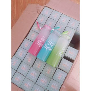(Flash sale) Bình Thủy Tinh Dây Xách Hello Master 450ml