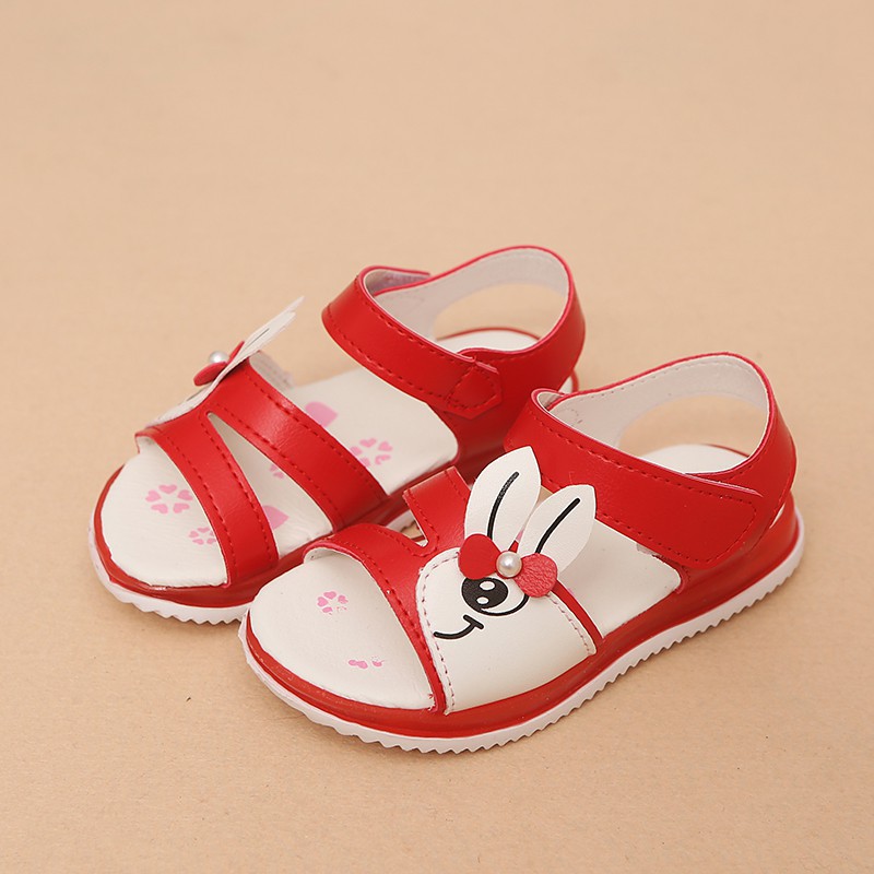 Giày sandals đính hình chú thỏ xinh xắn cho bé