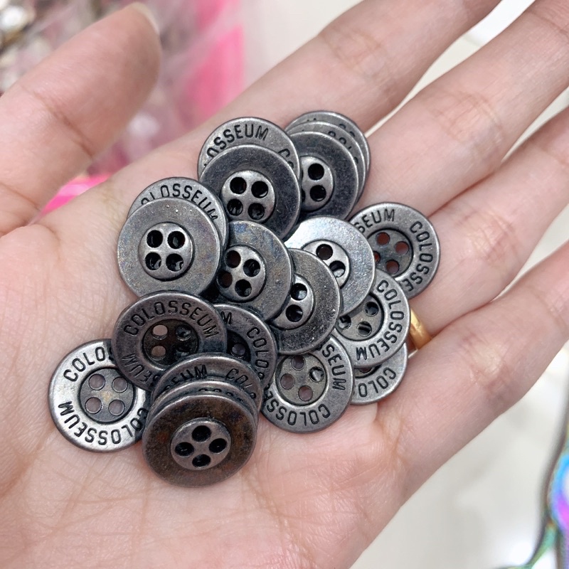 20 nút ( cúc ) áo kim loại 15mm
