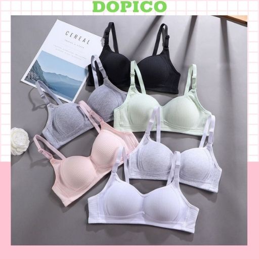 Áo ngực nữ không gọng mút mỏng học sinh, áo lót đệm mỏng ôm ngực DOPICO A838