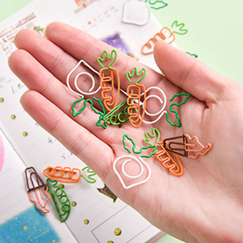 Two-color Carrot Paperclip Ice Cream Paperclip Shape Paperclip Pin YKT