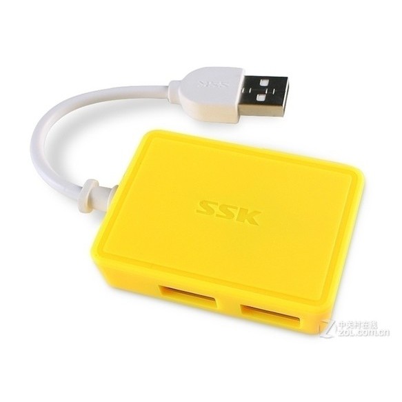 Hub USb bộ chia tín hiệu USB 2.0  từ 1 ra 4 cổng SSK SHU 200 màu trắng, đen