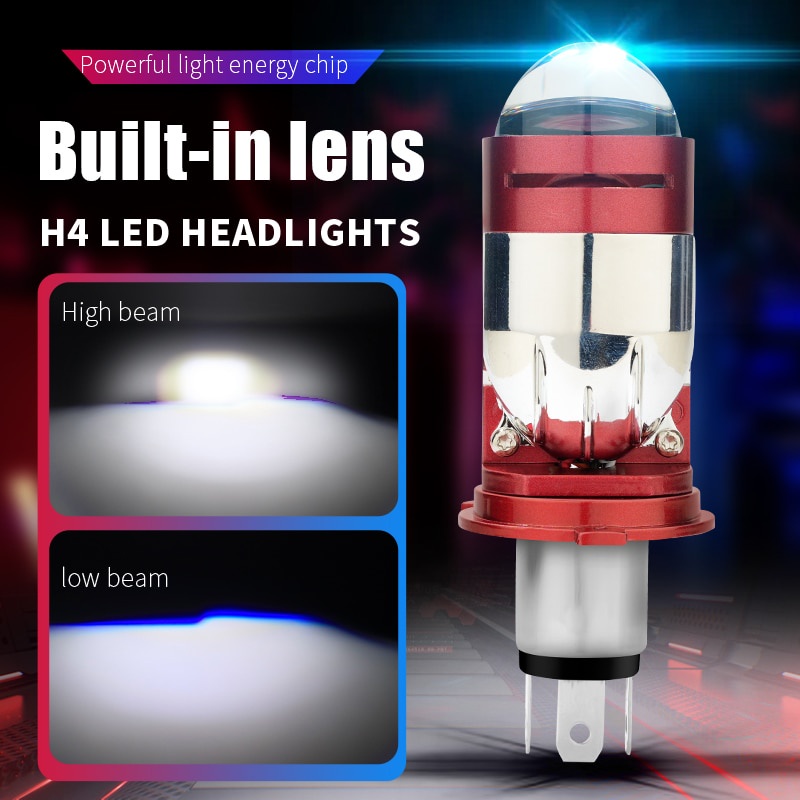 Đèn Pha LED Canbus H4 35W Phích Cắm Và Thấu Kính Bi-LED Mini Dành Cho Ô Tô / Xe Máy