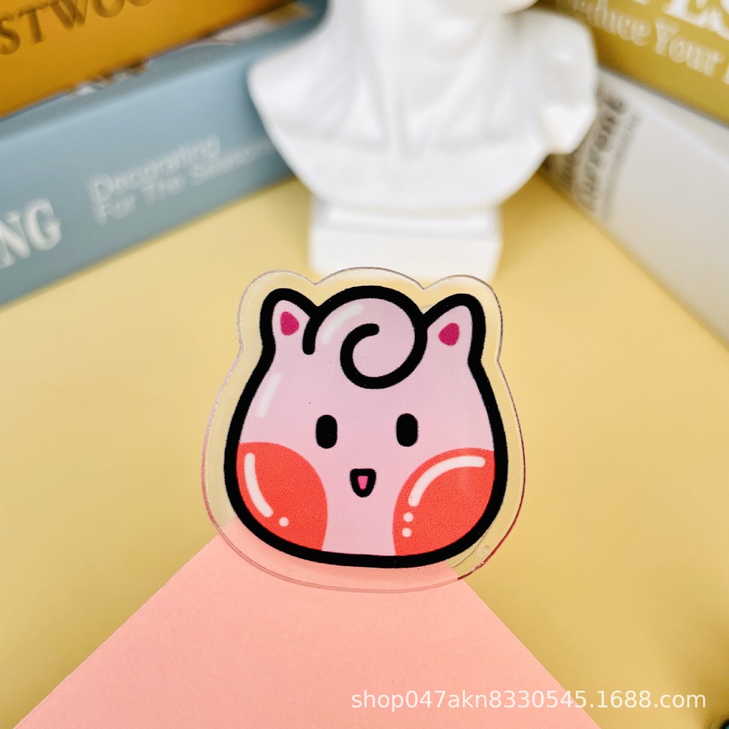 Kẹp Giấy Thử Nghiệm Hoạt Hình Toy Story Ba Mặt Bằng Acrylic Trong Suốt PP Kẹp Niêm Phong Đồ Ăn Nhẹ Hình Gấu Dâu Tây