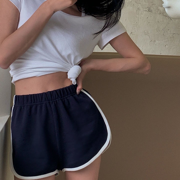 Quần Short Thể Thao Dáng Chữ A Màu Sắc Tương Phản Phong Cách Retro Mỹ Thời Trang Mùa Hè Cho Nữ | BigBuy360 - bigbuy360.vn