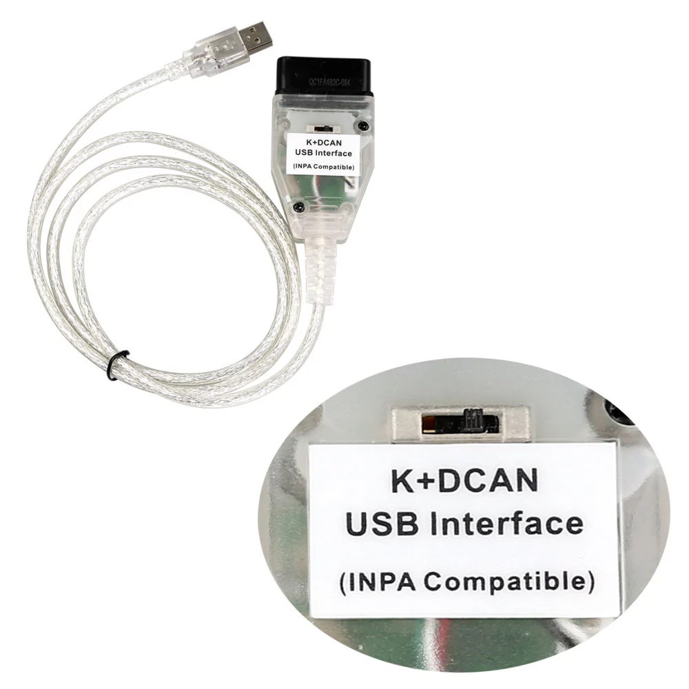 Dây Cáp Chẩn Đoán INPA K+CAN FT232RQ/FT232RL Cho BMW K+ Quét Giao Diện USB OBD/OBD2