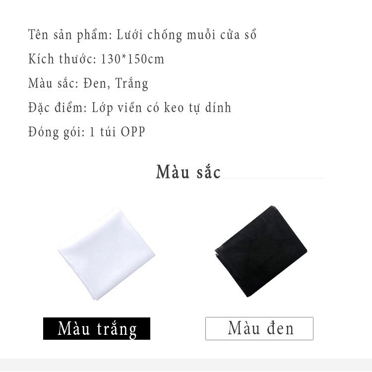 Lưới Chống Muỗi Và Côn Trùng Cho Cửa Sổ - Rèm cửa trang trí chống muỗi sợi lưới thủy tinh 1.3m x 1.5m