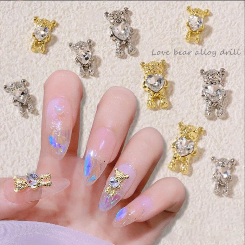 Charm gấu nail, charm bướm nail quốc dân phong cách hàn quốc